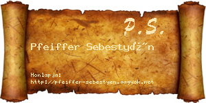 Pfeiffer Sebestyén névjegykártya